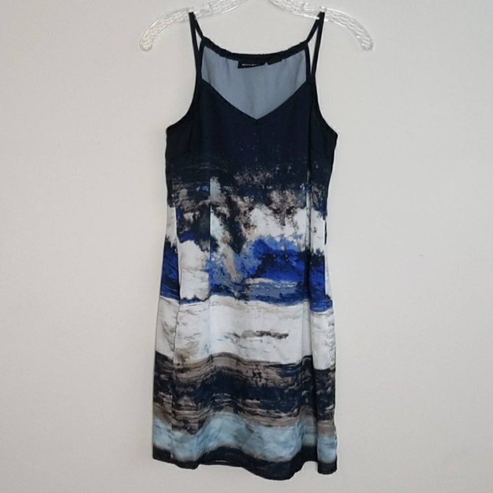 DKNY Jeans Watercolor Silky Slip Dress
